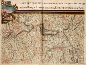 Highgate, Kentish Town, Holloway, Tottenham és Newington térképe alkotó: John Rocque