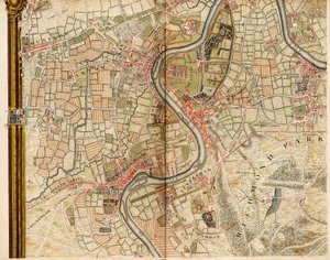 Hounslow, Twickenham és Richmond térképe alkotó: John Rocque