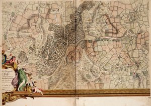 Streatham, Croydon és Sydenham térképe alkotó: John Rocque