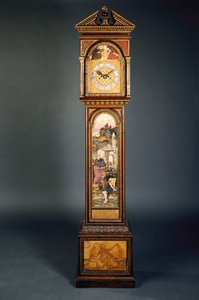 Egy késő 19. századi oromfalú hosszú tokos óra széles körben alkotó: John Roddam Spencer Stanhope