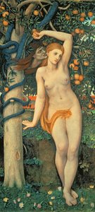 Eve Tempted, c.1877 (tempera on panel)
