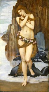 A tengerből kiemelkedő Vénusz, 1870-es évek eleje (tempera és arany, tábla)