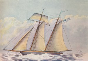 Amerikai topsail scooner, 1825