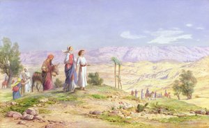 A Szent Család Názáretből Jeruzsálem felé közeledik, 1878 (olaj, ceruza a fedélzeten)