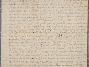 John Row, a St Andrews-i diák levele nagybátyjának 1691-ben alkotó: John Row