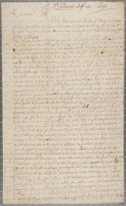 John Row, a St Andrews-i diák levele nagybátyjának 1691-ben alkotó: John Row