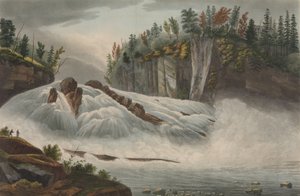 A Hudson River Portfolio 5. számú Hadley-vízesése, 1821-22.