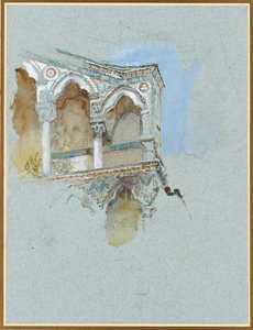 Tanulmány a San Michele Pisan gótikus homlokzatáról, Borgo, Pisa, július 1. alkotó: John Ruskin