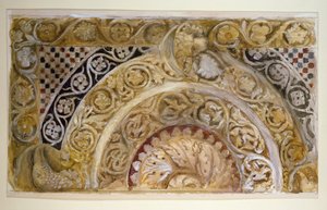Study of a Panel on the Font of the Baptistery, Pisa alkotó: John Ruskin