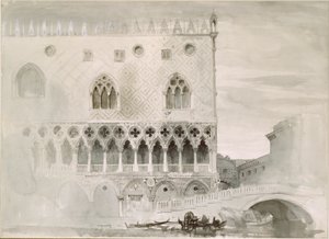 A hercegi palota külseje, Velence, 1852 alkotó: John Ruskin