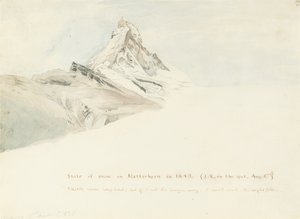 A Matterhorn, Svájc, északkeletről, 1849 alkotó: John Ruskin