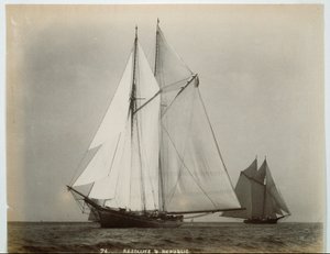 A Schooner Yachts RESOLUTE +
REPUBLIC, valószínűleg 1890-es évek (Albumin nyomat) alkotó: John S. Johnston