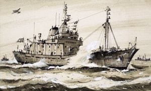 Egy brit fregatt járőrözik az Északi-tengeren