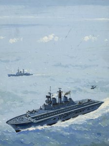HMS Invincible (gouache, papír)