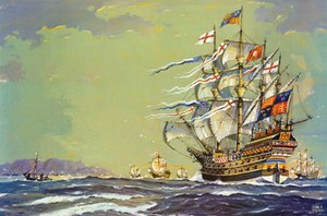 Henri Grace A Dieu, avagy a Nagy Harry (színes litográfia)