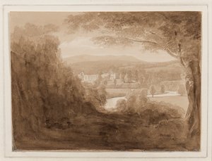 Bolton Abbey, Yorkshire, 1824. október 25-27. (ceruza, ecset és szépia tinta papíron)