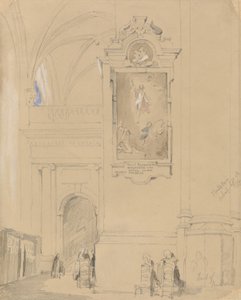 Hendrick van Balen (1575-1632) sírja, Antwerpen, 1832. szeptember 7. (grafit wc-vel narancssárga papíron)