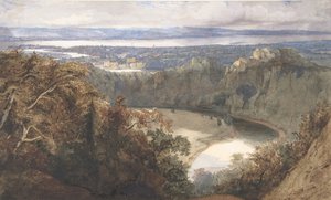 Kilátás a walesi Chepstow-ra, 1834.