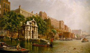 „A York Water Gate és az Adelphi a folyótól” 1872. alkotó: John Scorrer O