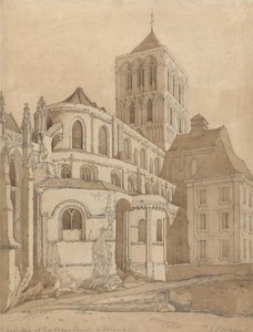 Fecamp-i apátsági templom, Normandia alkotó: John Sell Cotman