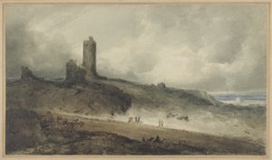Aberystwyth-kastély (papír nélkül) alkotó: John Sell Cotman