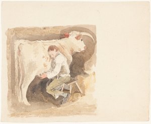 Fiú tehenet fej alkotó: John Sell Cotman