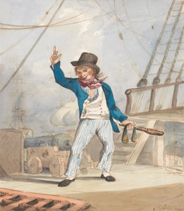 Egy tengerész karikatúrája (Egy a háromból) alkotó: John Sell Cotman