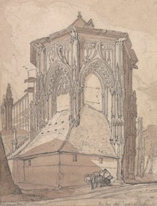 Saint Jacques keleti vége Dieppe-ben, Normandiában alkotó: John Sell Cotman