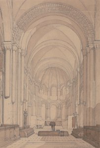 East End of the Abbey Church of Saint Georges de Bocherville, Rouen közelében, Normandia alkotó: John Sell Cotman
