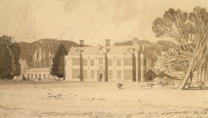 Felbrigg Hall, Norfolk, 1818 (ceruza és szürke mosás papíron) alkotó: John Sell Cotman