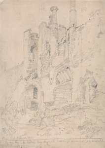 Framlingham kastély, Suffolk: Framhamragam: A romos belső tér egy része alkotó: John Sell Cotman