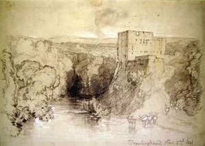 Framlingham: a vár és a folyó alkotó: John Sell Cotman