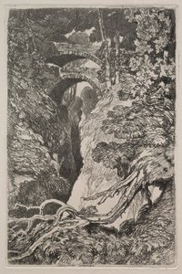 Liber Studiorum: Ördöghíd, Cardiganshire alkotó: John Sell Cotman