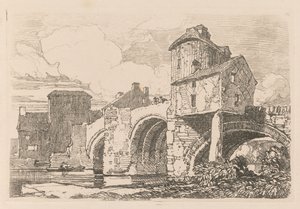 Liber Studiorum: Plate 26, Monnow Bridge, Monmouthshire alkotó: John Sell Cotman