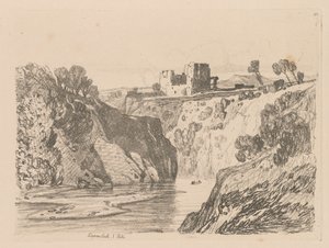 Liber Studiorum: Plate 27, Kilgarren Castle, N. Wales alkotó: John Sell Cotman