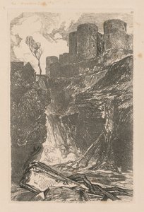 Liber Studiorum: Plate 29, Harlech Castle, N. Wales alkotó: John Sell Cotman