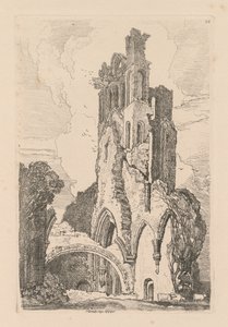 Liber Studiorum: Plate 34, Llanathony Abbey, Monmouthshire, 1838 alkotó: John Sell Cotman
