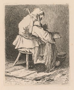 Liber Studiorum: 44. tábla, Vázlat Rembrandt után, 1838. alkotó: John Sell Cotman