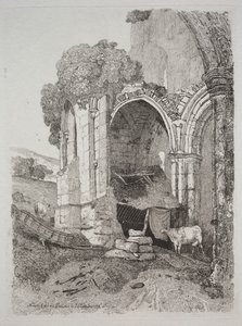 Rievaulx apátság, Yorkshire alkotó: John Sell Cotman