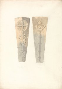 Tanulmányok két koporsófedélről () Norfolk templomaiból alkotó: John Sell Cotman