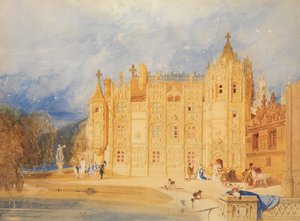 Az apátsági ház, St. Ouen-i apátság, Rouen, 1824-31. alkotó: John Sell Cotman