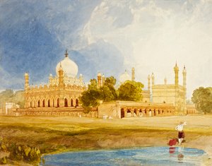 Hyder Ali Khan palotája, Mysore Rajah, 1825 körül (wc és ceruza a kártyán) alkotó: John Sell Cotman