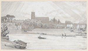 Beccles városa a hídról nézve, Suffolk alkotó: John Sell Cotman