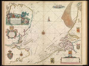 Anglia, Flandria és Hollandia tengeri partjainak térképe, 1672 körül (nyomtatás)