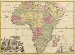 Afrika - a londoni és párizsi Királyi Társaság megfigyelései alapján javítva. LOC 2005625330