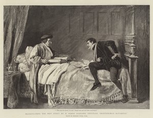 H Rider Haggard új történetének illusztrálása, Montezuma lánya címmel alkotó: John Seymour Lucas