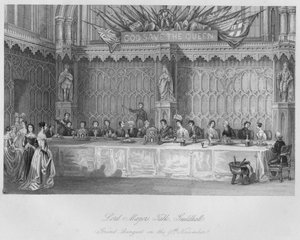 Lord Mayors Table, Guildhall. Nagy bankett 1841. november 9-én