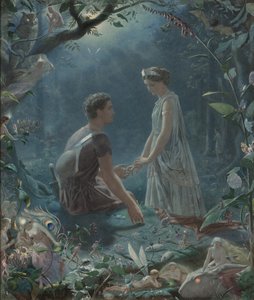 Hermia és Lysander. Szentivánéji álom, 1870