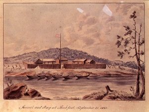 Érkezés és tartózkodás Rockfortba, 1821 (wc papíron)