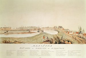 Manitoba, a Hudson Bay Company kereskedelmi állomását mutatja be, 1871